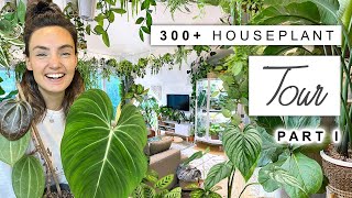 300 Houseplant Tour 🌿 2023 Plant Collection Home Tour Rare and Common 🌱 PART 1 [upl. by Elokkin]