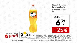 La Profi găsești o mulțime de oferte Acum ai Sprite sau Fanta div sortimente 2L la un pret special [upl. by Ellingston345]