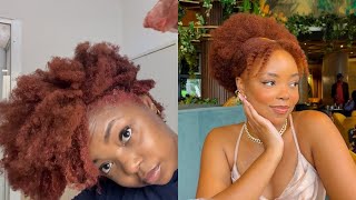 How I dye my 4C natural hair gingercopper NO BLEACH  SOUTH AFRICAN YOUTUBER [upl. by Ettenahs]