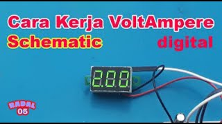 Cara kerja Volt meter digital┃ schematic diagram volt meter dsnvc288 [upl. by Arretnahs]