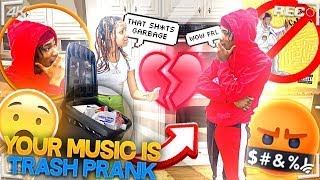 YOUR MUSIC IS TRASH PRANK ON ROOMMATE [upl. by Regen]