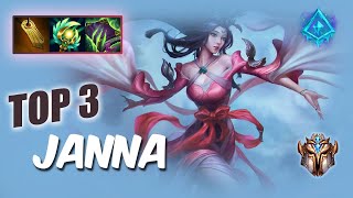 Wild Rift JANNA TOP 3  S11 RUSH Challenger ranked game  build [upl. by Nehemiah430]