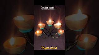 DIY Diwali Diyas stand  waste bangles  Craft ideas 💡 [upl. by Lepine]