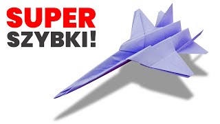 Samolot Z Papieru SUPER SZYBKI Mega Samolot Z Kartki Papieru WORLD RECORD PAPER AIRPLANE SUPER SPEED [upl. by Ecilahs]