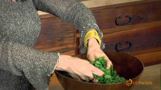 Wild Kale Salad Recipe  Quick Tips Raw Foods Part 1 [upl. by Nagard]