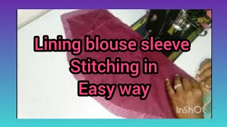 lining blouse sleeve stitching [upl. by Selway639]