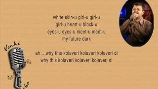 Why This Kolaveri  Karaoke For Male Singer [upl. by Aztinay]