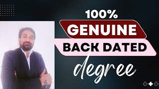 Back Dated Degree Benefits and Drawbacks  क्युँ नहीं लेनी चाहिए Back Dated Degree education [upl. by Araem]