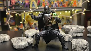 Revoltech The Mandalorian Amazing Yamaguchi CUSTOM Mando  REVIEW  starwars mandalorian [upl. by Correy]