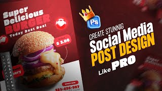 Create stunning social media post design  Photoshop Tutorial [upl. by Irby]