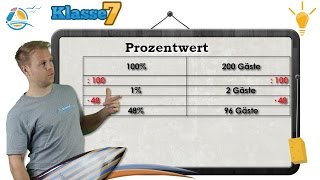 Prozentrechnung Prozentwert  Klasse 7 ★ Wissen [upl. by Kramer]