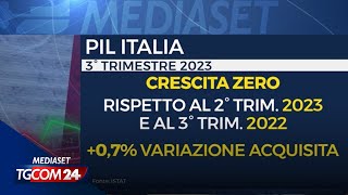 Pil crescita a zero per lItalia nel terzo trimestre [upl. by Sucramel817]