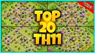 New BEST TH11 BASE WARTROPHY Base Link 2023 Top20 Clash of Clans  Town Hall 11 Farm Base [upl. by Depoliti]