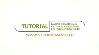 Tutorial  Lavoro Occasionale PrestO  Parte 1 Registrazione azienda e ricarica portafoglio [upl. by Atinra]