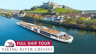 Viking River Cruises  Viking Longship Full Walkthrough Tour amp Review 4K  All Public Spaces [upl. by Kcirreg]