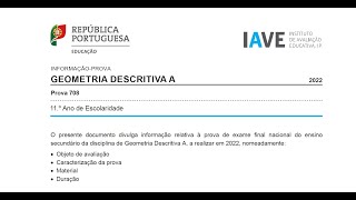 Exame Nacional de Geometria Descritiva A 2022 Informação [upl. by Eiznyl]