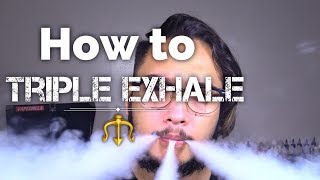 How to Triple Exhale  Vape Tricks 💨 [upl. by Bandler128]