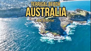 FLYING OVER TERRIGAL BEACH CENTRAL COASTSYDNEYNSWAUSTRALIA 4K DRONE [upl. by Siwel]