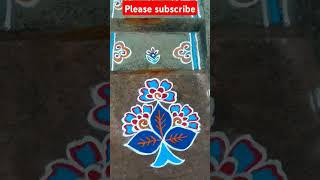 flower pot kolam 🏵️🌹 kuttykolangal shorts [upl. by Horatius]