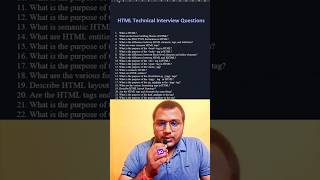 HTMLCSS important interview questions💻 [upl. by Anatnom]