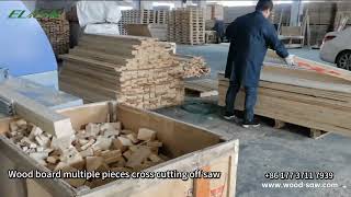 CNC Automatic wood cross cut off saw Pallet Block Cut Off Saw cut off chopping saw machine [upl. by Notniuqal]