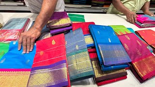 TNagar Kumaran silks semi silkamp Mysore silk sarees 1000Rs to 6500 collections [upl. by Libre]