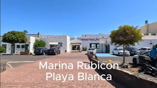 Beautiful Marina Rubicon ☀️🇪🇸 Playa Blanca 2024 walking tour Spain [upl. by Eicnan]