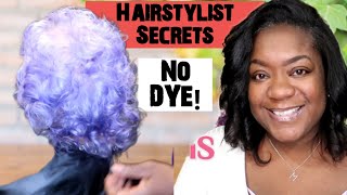 How to Turn Gray Hair Icy Blue or Purple With No Dye or Chemical [upl. by Maurey]