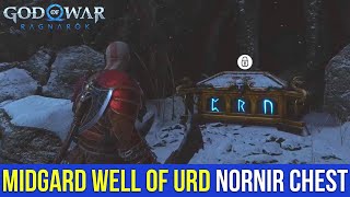 God of War Ragnarok  Midgard Well of Urd Nornir Chest Location amp Solution [upl. by Oeram823]