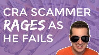 Angry CRA Tax Scammer Rages When He Fails [upl. by Ario]