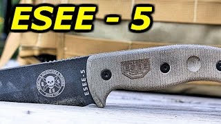 ESEE 5 Survival Knife Brief Overview Thoughts amp Opinion [upl. by Newbill]