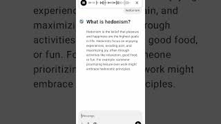 What is hedonism [upl. by Braeunig]