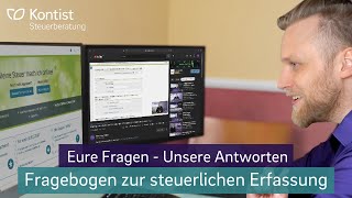 Fragebogen zur steuerlichen Erfassung  Das sind eure Fragen  QampA mit der Kontist Steuerberatung [upl. by Ailana553]