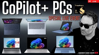 SPECIAL EVENT  Live Unboxing amp Testing 6 Copilot PCs from Lenovo HP Samsung Asus amp Microsoft [upl. by Lemrahs]