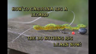 Fishing 102 How to tie a Carolina Rig for a Lizard or any other plastic bait [upl. by Napier411]