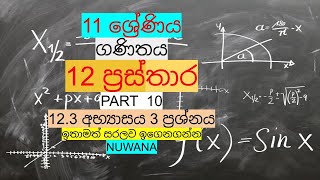 grade 11 maths 123 අභ්‍යාසය 3 ප්‍රශ්නය12 ප්‍රස්තාර [upl. by Gosney371]