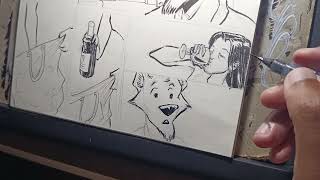 Inking comics about Werewolves  Pursue excellence not success [upl. by Cob745]