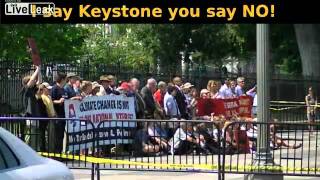 68 people arrested at protest against Keystone XL tar sands oil pipeline [upl. by Aihsi]