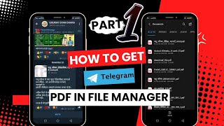 How Get Telegram channel pdf file in our file mannager  telegram files not visible [upl. by Llemmart]