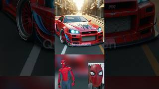 superheroes but Skyline GTR R34 😱🔥Marvel amp DCAll Characters marvel avengersshortsrobot [upl. by Aymahs367]