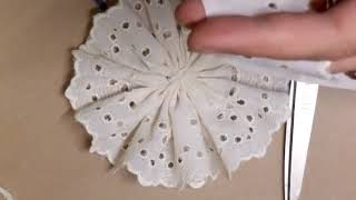 Shabby Chic Eyelet Flower Tutorial  jennings644 [upl. by Amapuna851]