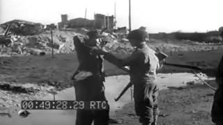 Severe Damage To Valognes France German POWs Wrecked Buildings Cherbourg 06271944 full [upl. by Aylmer]