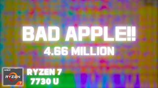 Black MIDI Bad Apple 466 Million Legit run [upl. by Dasteel]