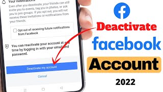 Facebook Account deactivate kaise kare  How to deactivate fb account 2022 [upl. by Llenwahs]