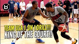 USA BASKETBALL CRAZY 1 ON 1 DRILL Kevin Durant vs Paul George amp More [upl. by Vasiliki]