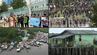 Povo da ilha de Rempang na Indonésia resiste contra despejo  AFP [upl. by Cathrin]