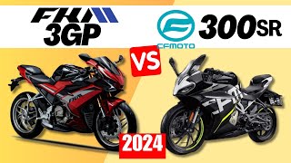 FKM 3GP vs CF Moto 300 SR  Side by Side Comparison  Specs amp Price  2024 [upl. by Tinaret77]