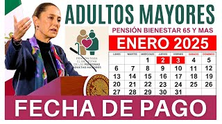 💥FECHA de PAGO Enero 2025 PENSIÓN📅Monto a Recibir CONFIRMADO ADULTOS MAYORES🔔 [upl. by Uot561]