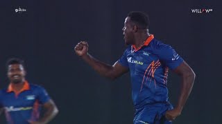 Carlos Brathwaite 4 wickets vs Galle Gladiators 4th Match  Galle Gladiators vs Kandy Falcons [upl. by Araed294]