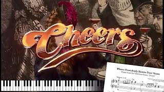 quotCheersquot theme Where Everybody Knows Your Name Gary Portnoy  Piano and voice piano sheet music [upl. by Ayim]